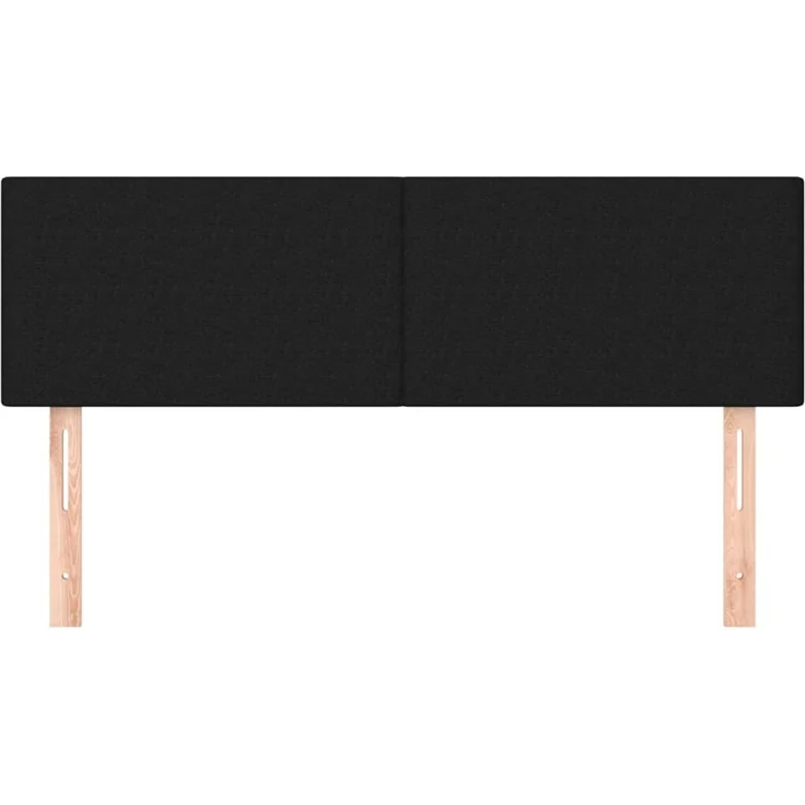 vidaXL Kopfteile 2 Stk. Schwarz 72 x 5 x 78/88 cm Stoff 345786 – Bild 3