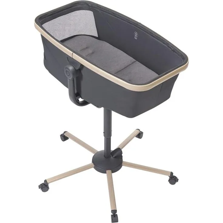 Maxi-Cosi Alba All in 1 Stubenwagen, Einfacher Wechsel zwischen Stubenwagen, Liegewagen und Hochstuhl, 100% recycelte Stoffe, 0 Monate - 3 Jahre alt (15kg), Beyond Graphite