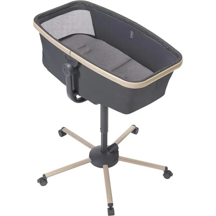 Maxi-Cosi Alba All in 1 Stubenwagen, Einfacher Wechsel zwischen Stubenwagen, Liegewagen und Hochstuhl, 100% recycelte Stoffe, 0 Monate - 3 Jahre alt (15kg), Beyond Graphite