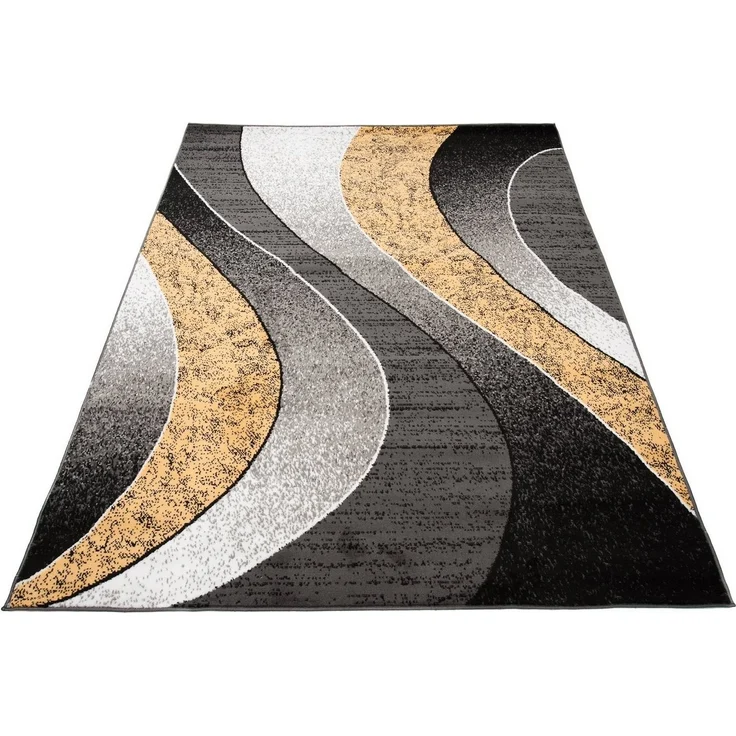 Mazovia Designteppich Modern Teppich Kurzflor Wohnzimmerteppich Robust und pflegeleicht GRAU, 80 x 150 cm, Fußbodenheizung,Allergiker geeignet,Farbecht,Pflegeleicht,Geometrisch – Bild 2