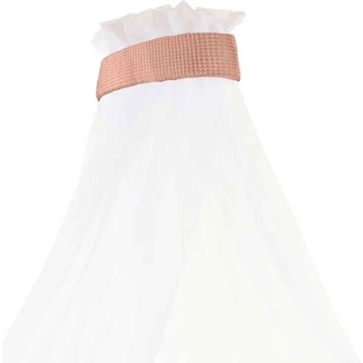 babybay Himmel Waffelpiqué mit Band passend für alle Modelle bis 96 cm Länge, apricot rosé – Bild 4