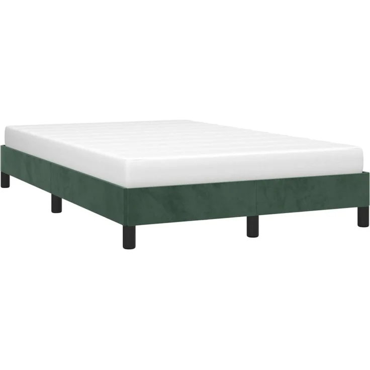 vidaXL Bettgestell ohne Matratze Dunkelgrün 120x190 cm Samt 3269628 – Bild 4