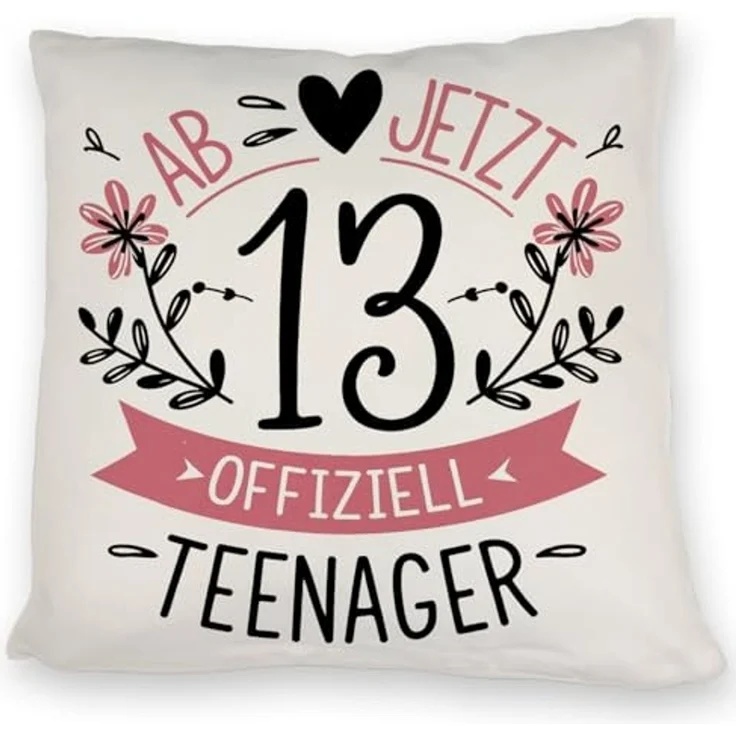 speecheese Dekokissen Ab jetzt offiziell Teenager Kissen zum 13. Geburtstag – Bild 1