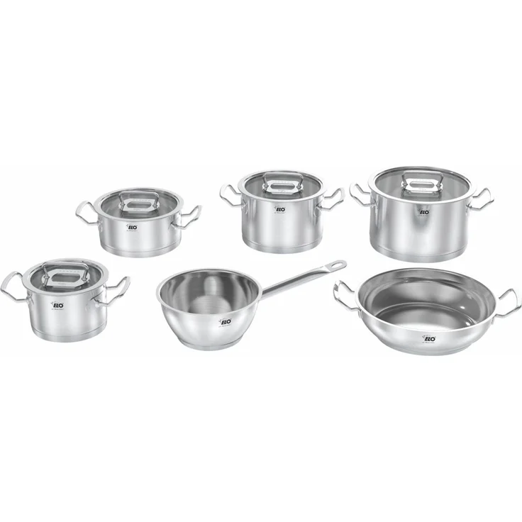 Elo Topfset 6-tlg 'GOURMET PLUS', Edelstahl silber, 35.5 x 27.5 x 63 cm, für alle Herdarten – Bild 4