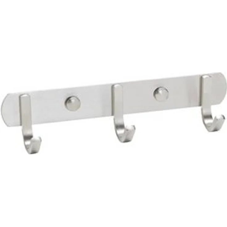 SO-TECH® Garderobenleiste Hakenleiste SAMU echt Edelstahl Mantelhaken Handtuchhalter, Länge 300 mm, 4 Haken, inkl. Befestigungsset – Bild 6