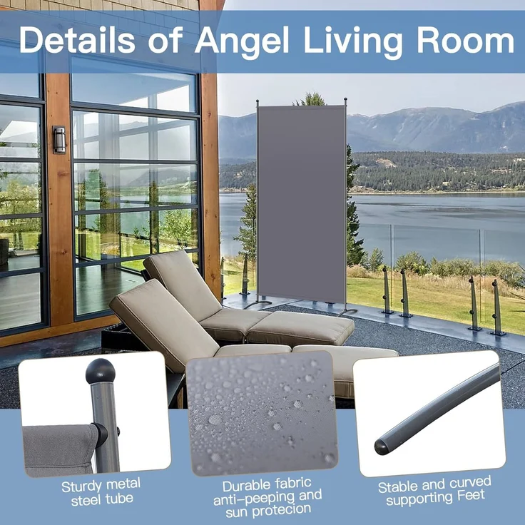 Angel Living Paravent 1-teilig Freistehend Sichtschutz Raumteiler Stellwand Trennwand (1 St), für Büro, Balkon, Schlafzimmer, Garten, 80 x 180 cm – Bild 2