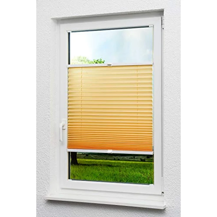 Lysel - Qualitätsplissee Crush Tageslicht apricot - Plissee in der Größe (BxH) 110cm * 130cm – Bild 2