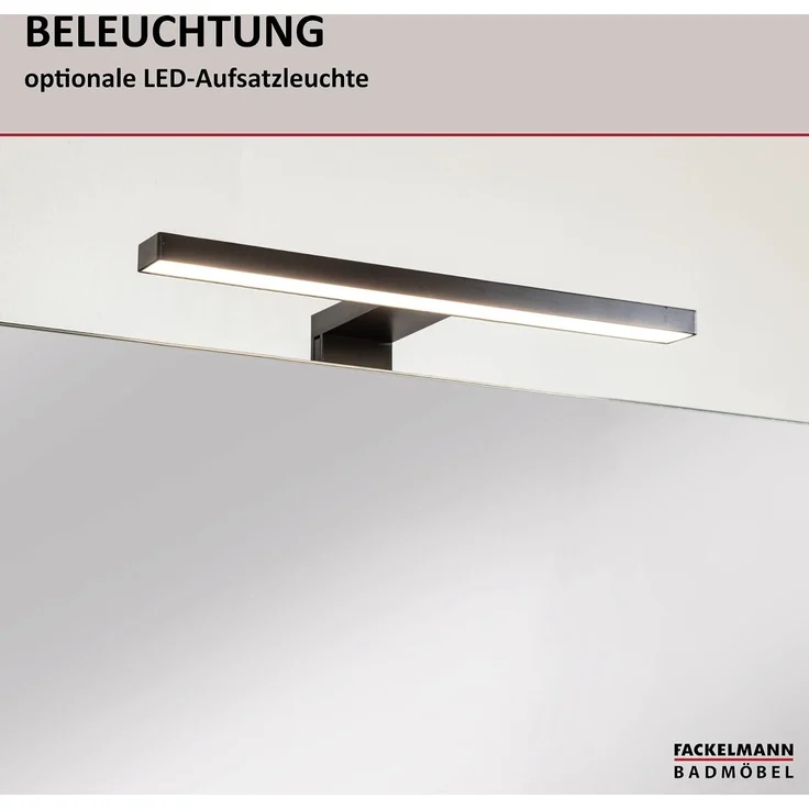 FACKELMANN TE-A Spiegel 60 cm breit, Weiß, mit Ablage – Bild 6