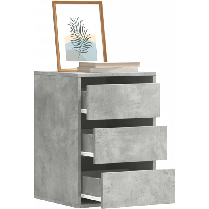 vidaXL Kommode Betongrau 40x41x58 cm Holzwerkstoff 852837 – Bild 1