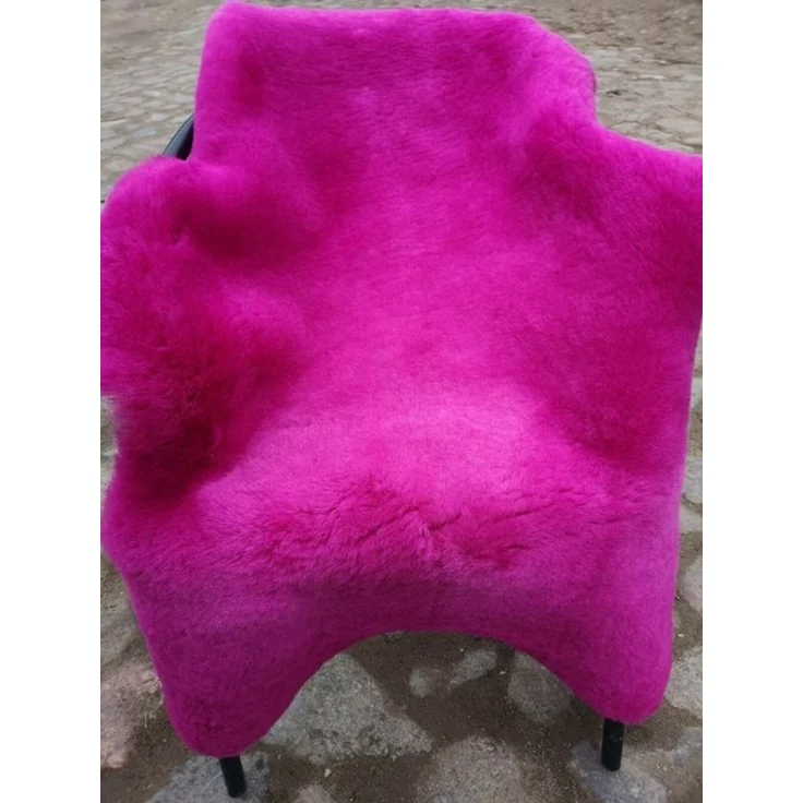 Provellus Fellteppich Deutsches Merino Lammfell Schaffell Fuchsia Geschoren 4cm, 100-110 cm x 50-60 cm – Bild 4
