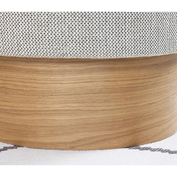 Hanah Home 'Barren Puf - Grey' Pouffe, Grau, 47 x 66 x 47 cm – Bild 5