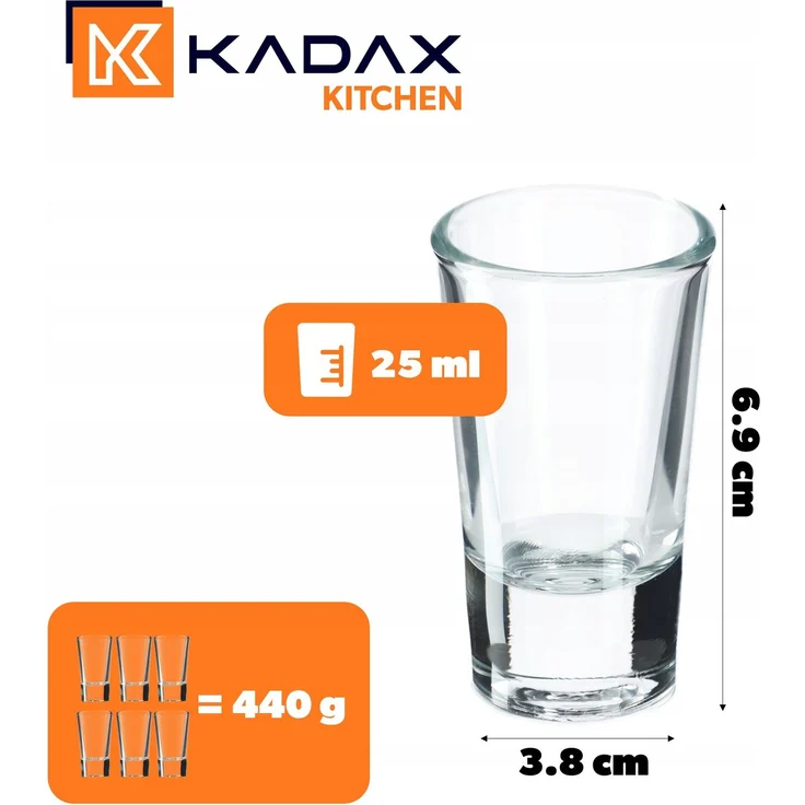 KADAX Gläser für Wodka Nalewka 25ml Set à 12 Stück – Bild 3