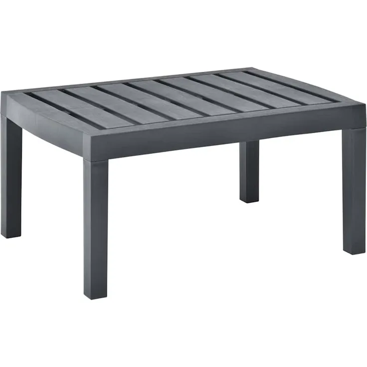Gartentisch, Balkontisch, Esstisch Anthrazit 78 x 55 x 38 cm Kunststoff