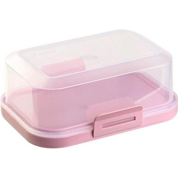 Engelland Butterdose Stapelbare Butter-/Käsedose, Kunststoff, (Vorteils-Set, 1-tlg, mit sicherem Klickverschluss), stapelbar, platzsparend, Ordnung im Kühlschrank, BPA-Frei, Mehrzweck – Bild 1