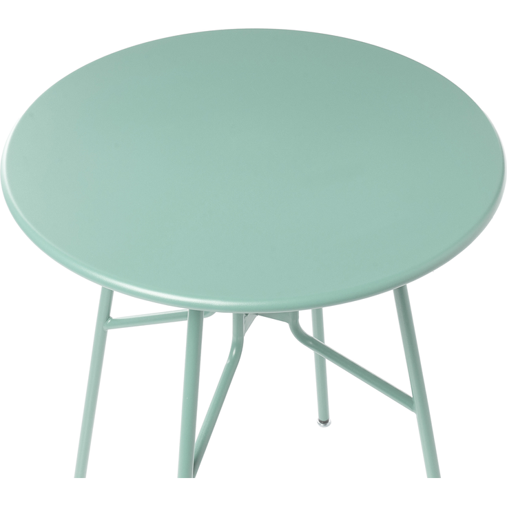 Beliani 'TALTAL' Outdoor Bistrotisch, Metall hellgrün, 64 x 64 x 76 cm – Bild 5