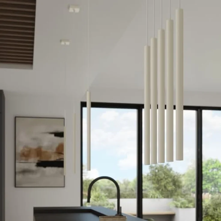 Sollux Lighting Pendelleuchte PASTELO 2, beige, 2xG9 8W, Stahl, 104x15x15cm, modernes Design, minimales Lichtakzent – Bild 9