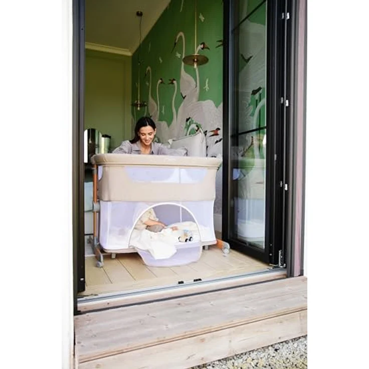 MoMi SMARTBED 4-in-1 Kinderbeistellbetten bis 15 kg, Beistellbett für Babys mit Matratze, Höhenverstellbar – Bild 17
