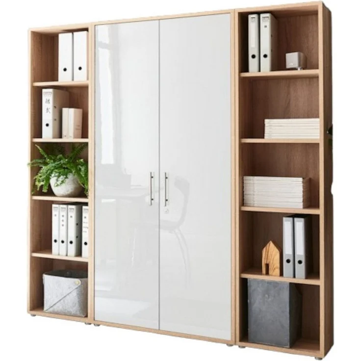 BMG Möbel Aktenschrank Office Edition 3 (Schrankwand Set, 3tlg) abschließbar, matt oder Hochglanz lackiert – Bild 1