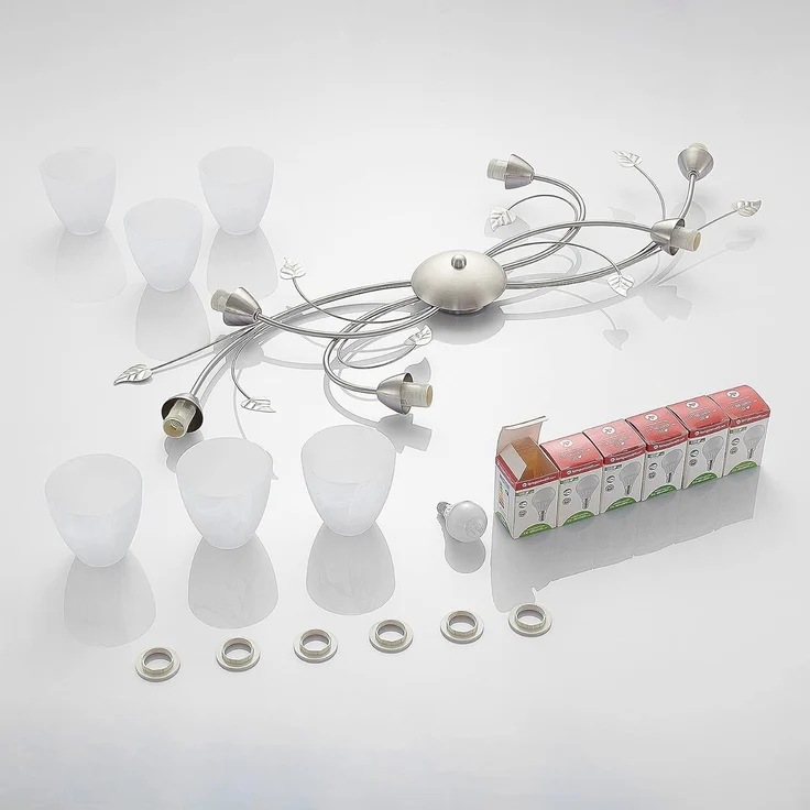 Lindby Deckenleuchten Yannie, Metall, Alu IP20, 6 x 4,5 W LED – Bild 6