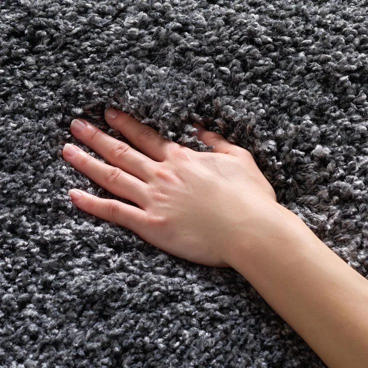 SAFAVIEH Zottelig Teppich für Wohnzimmer, Esszimmer, Schlafzimmer - California Shag Collection, Hoher Flor, Dunkelgrau, 160 X 229 cm