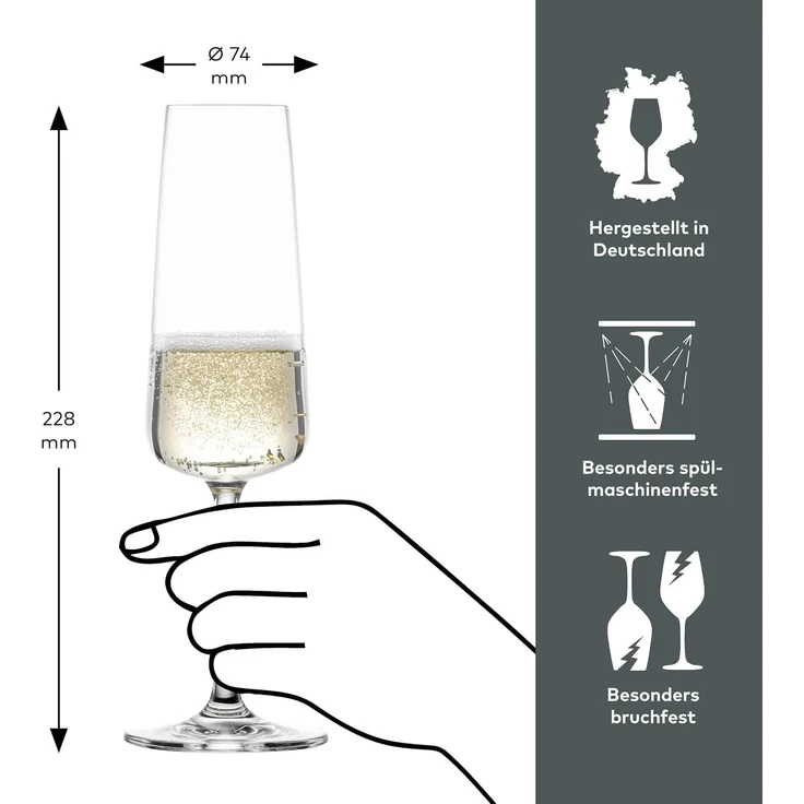 SCHOTT ZWIESEL Gläserset MioVino (12er-Starterset), moderne Weingläser und Sektgläser im Set, spülmaschinenfeste Tritan-Kristallgläser, Made in Germany (Art.-Nr. 124072) – Bild 8