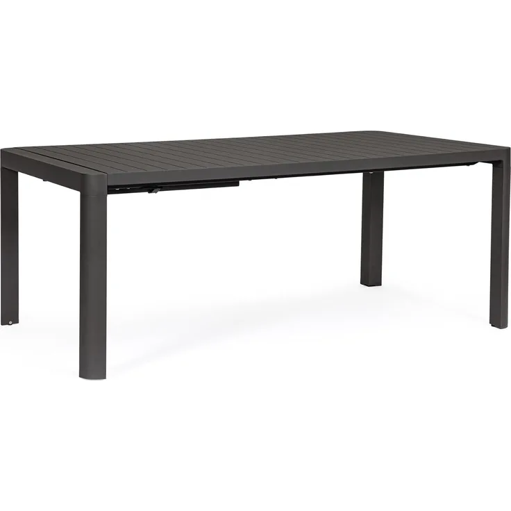 Gartenesstisch Niplik aus Aluminium, modern ausziehbar, anthrazit, für 8–10 Personen
