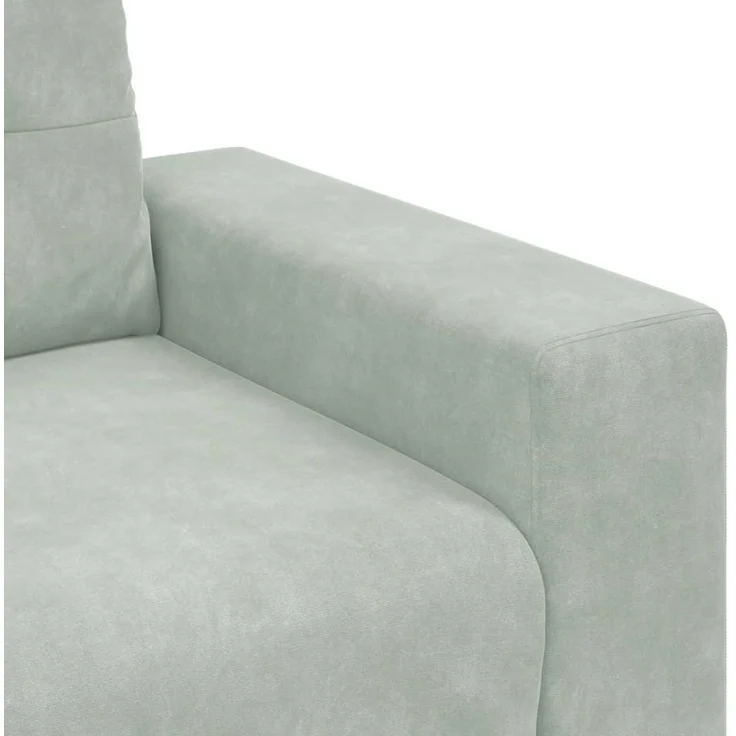 vidaXL Zweisitzer-Sofa Hellgrau 180x77x82 cm Samt 4105122 – Bild 7