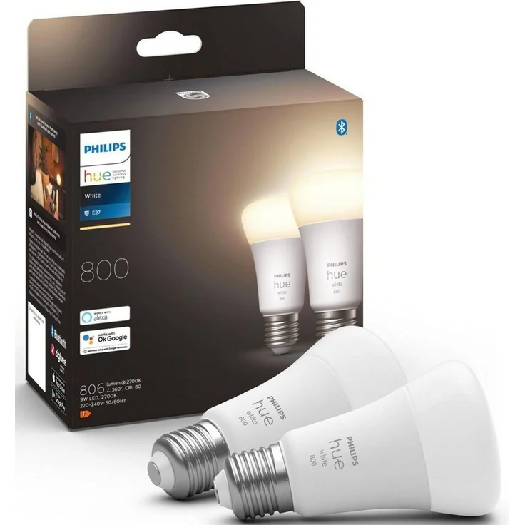 Philips Hue White A60 E27 806 Lumen - 2-Pack – Bild 2