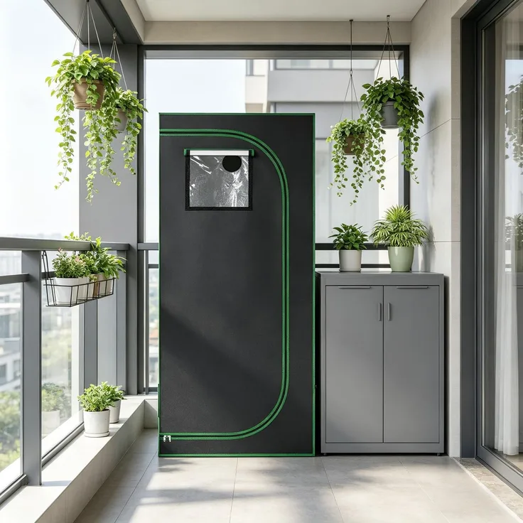 Wohnora-Indoor-Gewächshaus,Robustes Gewächshaus,Allround Umweltkontrolle Mini-Gewächshaus,H 180cm x T 80cm x B 80cm,Schwarz, Grün