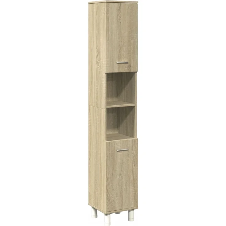 vidaXL 4-tlg. Badmöbel-Set Sonoma-Eiche Holzwerkstoff 3324970 – Bild 9