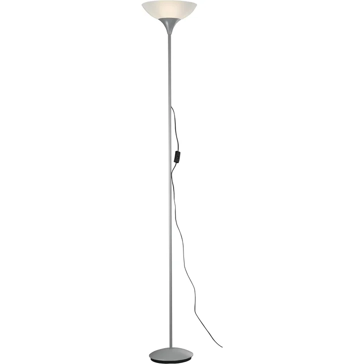 Reality Leuchten R4302-87 Fluter, 1x E27, titanfarben, Schirm in weiß – Bild 1