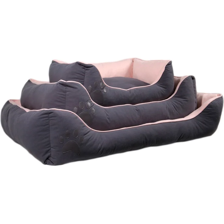 Paws & Whiskers 'Lucy Dog & Cat L - Grey, Pink' Haustierbett, Grau / Rosa, 75 x 95 x 22 cm – Bild 5