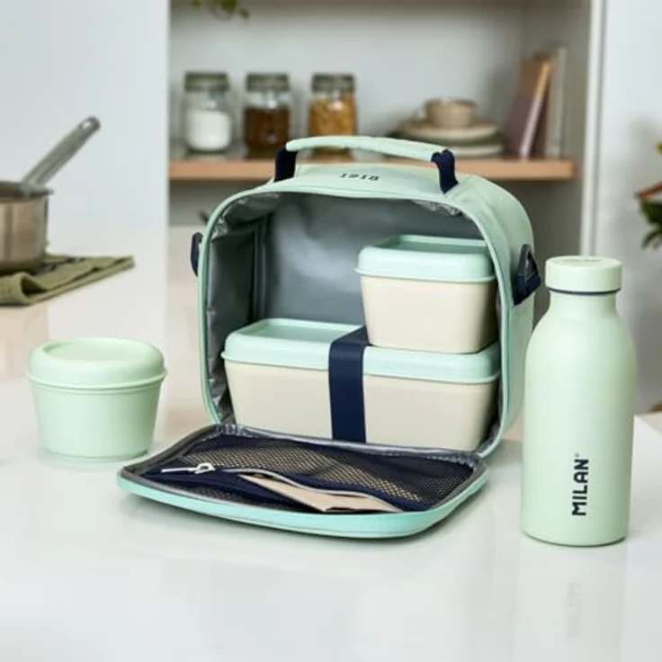 milan Thermotasche Serie 1918 mit 3 Lunch-Boxen grün 3 5 l – Bild 3