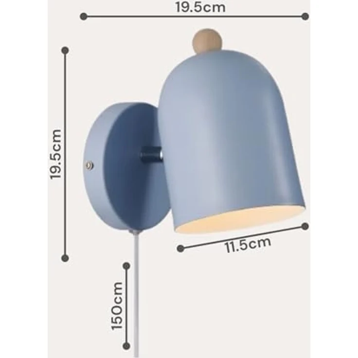 Nordlux 'Gaston' Wandleuchte, E27 IP20, Blau, 195x195 mm – Bild 3