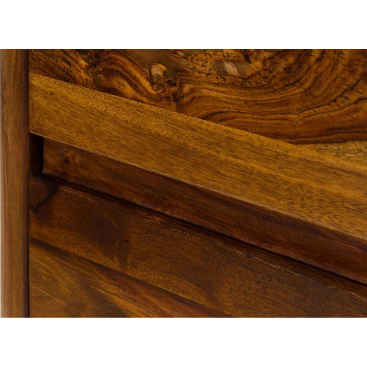 Vitrine Sheesham 109 x 40 x 202 walnuss gewachst TORONTO LUX #211 – Bild 3