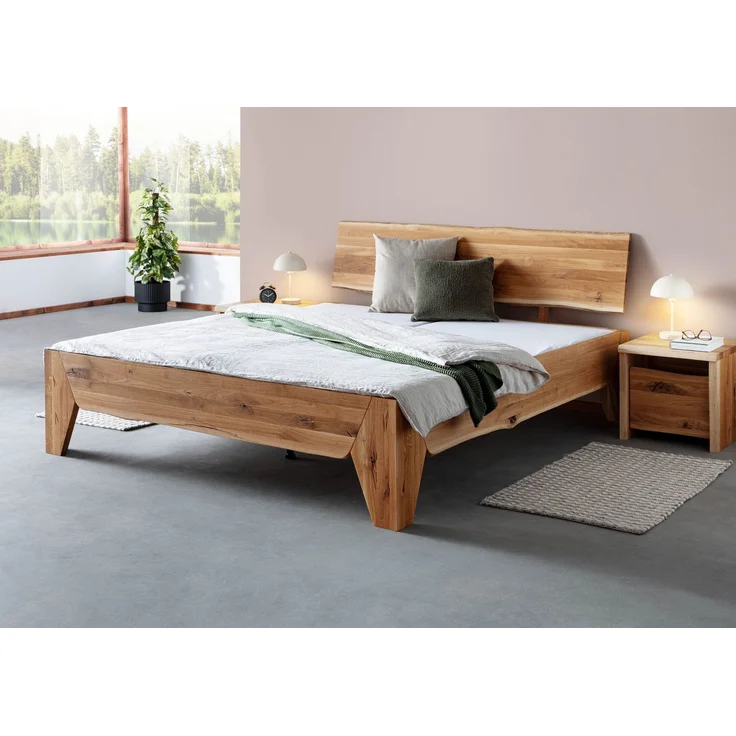 Bett Wildeiche 160x200 natur geölt PURE OAK #114 – Bild 3