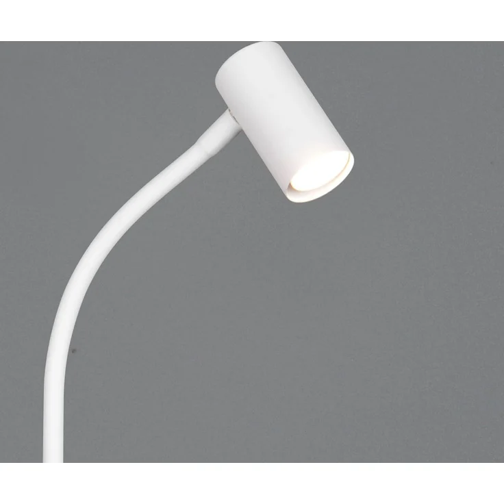 Schmale Stehlampe TARYN Weiß mit flexibel einstellbarem Spot, Höhe 133,5cm – Bild 5
