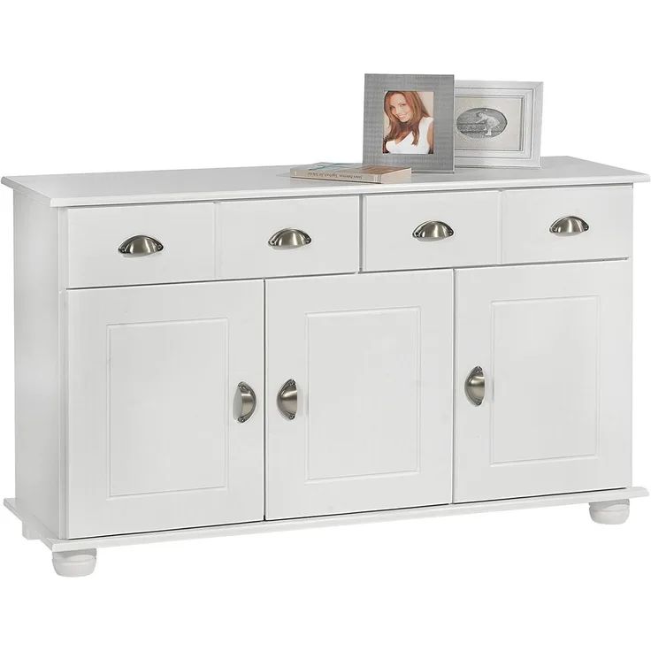 IDIMEX Kommode Colmar Apothekenschrank Sideboard, Kiefer massiv, in weiß, Landhausstil