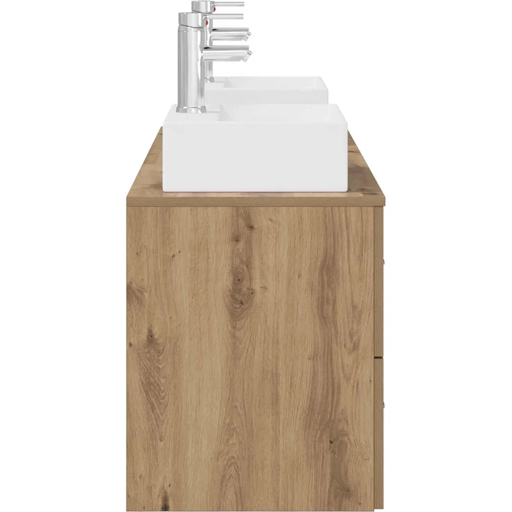 vidaXL Badezimmerschrank-Set 3 stk. Artisan-Eiche 129 x 41 x 79,5 cm 3405842 – Bild 7
