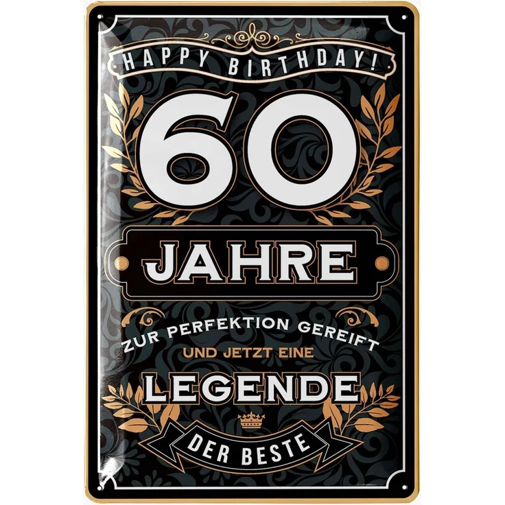 LANOLU Blechschild 60 Jahre Legende 20x30cm – Metall – Mehrfarbig – 20290 – Bild 1