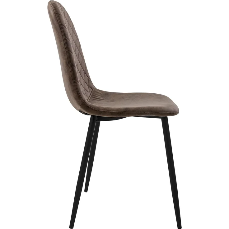 ML-DESIGN Stuhl Esszimmerstuhl mit Rückenlehne, Polsterstuhl mit Metallbeinen (4 St), Wohnzimmerstuhl ergonomisch Braun mit Kunstlederbezug Küchenstuhl – Bild 5
