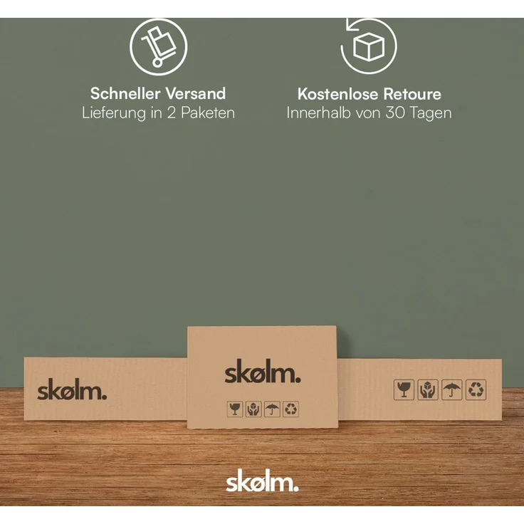 skølm 'Floki' Bett 160x200 cm, Bettgestell, natur geölt, Massivholzbett aus Eiche, Doppelbett mit Bettkopf – Bild 7