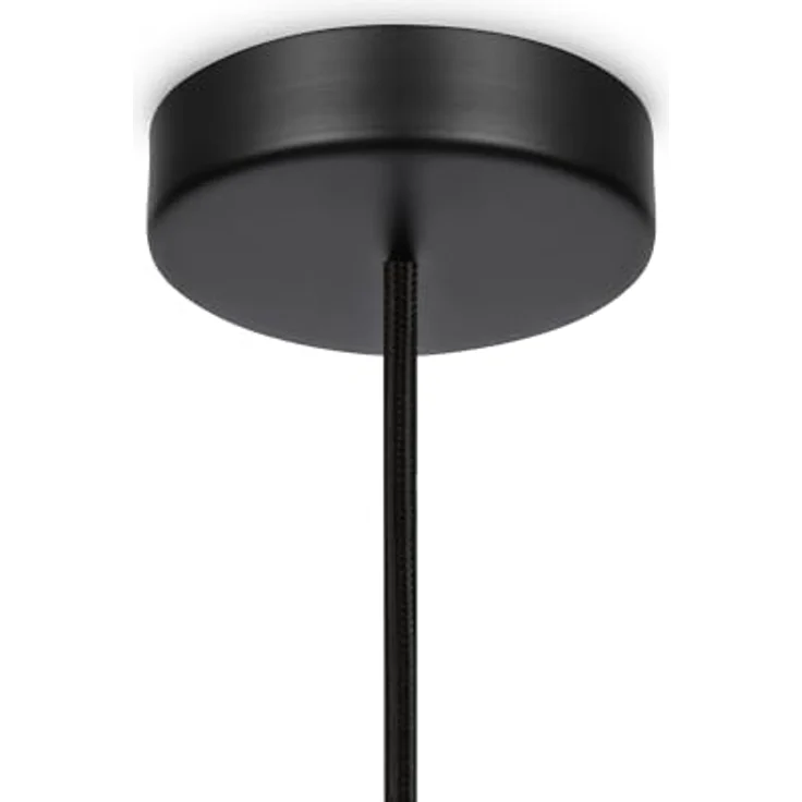MAYTONI DECORATIVE LIGHTING Hängeleuchte Memory, höhenverstellbar, schwarz, Glas, Metall, für Wohnzimmer, Küche, Schlafzimmer, Esszimmer, Büro, 40 W – Bild 4