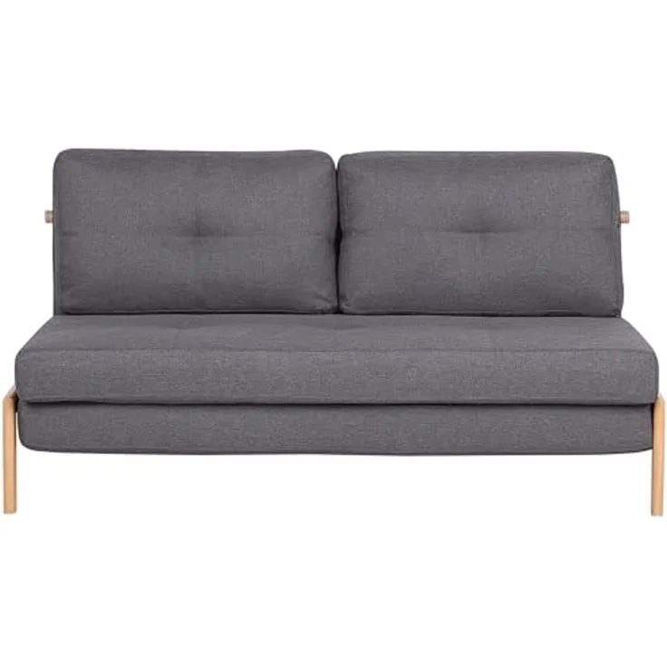 Schlafsofa 2-Sitzer Polsterbezug dunkelgrau EDLAND