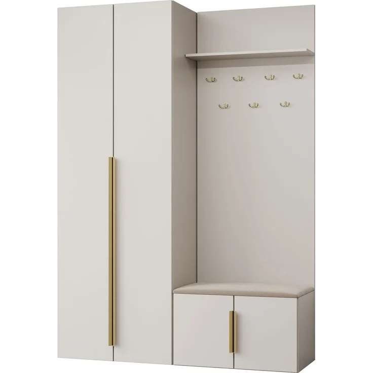 Garderoben-Set Kerkin I (Farbe: Sandfarben + Paros 02) – Bild 2