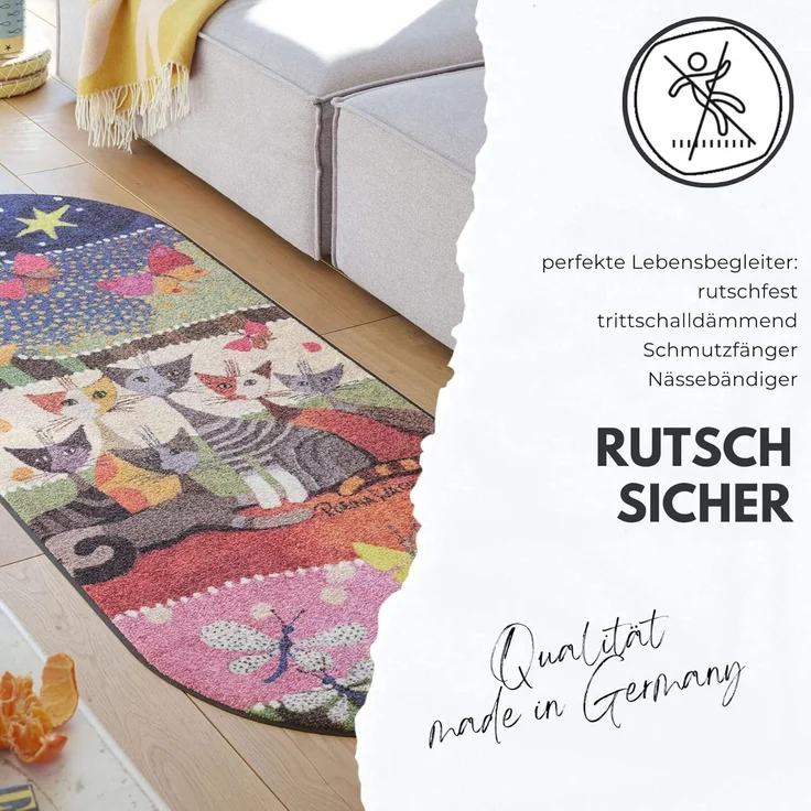 Salonloewe Fußmatte SIAMO IN SEI 50x75cm, In- und Outdoor, waschbar bei 40° Grad und trocknergeeignet – Bild 7
