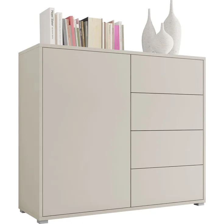 Kommode 'Gesita K1D4SZ', Holz, Cashmere, 100 x 93 x 41 cm