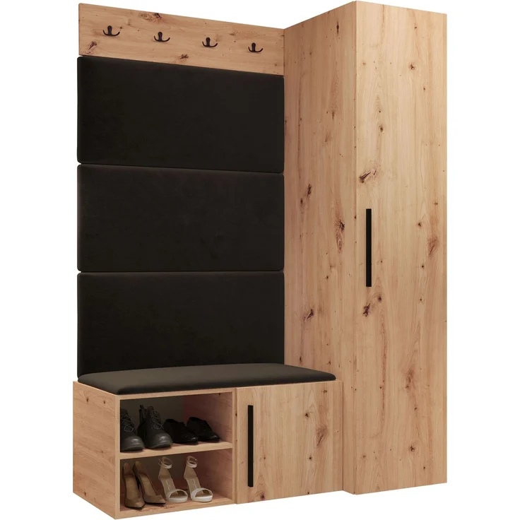 Mirjan24 Garderoben-Set Mapreni II (Farbe: Artisan Eiche, Polo 877), 191 x 50 x 124 cm – Bild 1