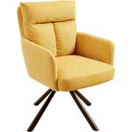 riess-ambiente Polsterstuhl BIG GEORGE senfgelb (Einzelartikel, 1 St), Esszimmer · 360° drehbar · mit Armlehne · Retro