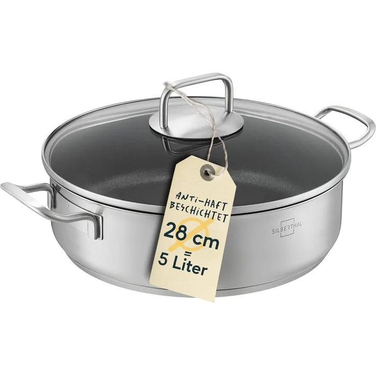 SILBERTHAL Servierpfanne 28 cm hoher Rand